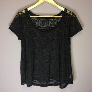 AE short sleeve gray top, small